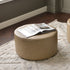 Elof Faux Leather Ottoman - Versatile Leather Footrest | Round Pouf Table | Kinwell Furniture | Timeless Modern Style